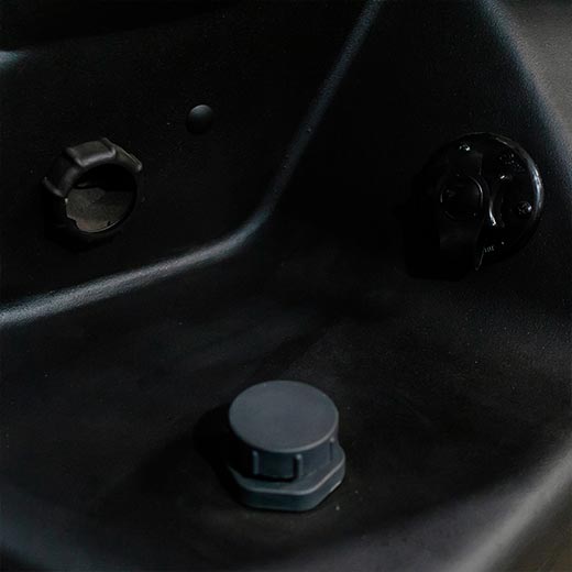 SB Evaps Evaporative Cooler Large Size, Close Up of Pluming Zone