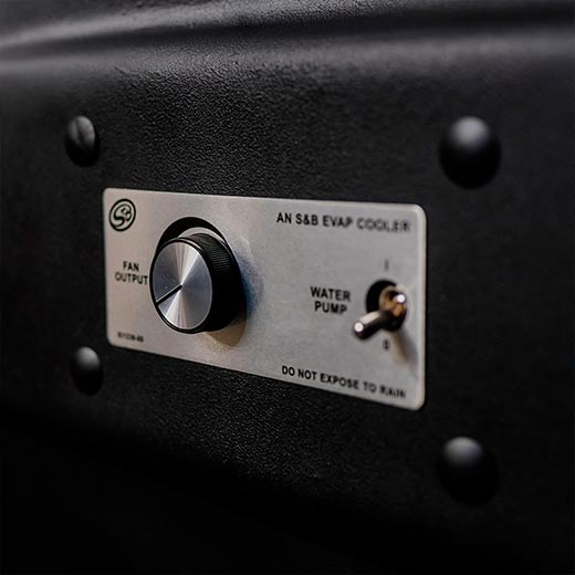 SB Evaps Evaporative Cooler, Medium Size, Close Up Electric Station