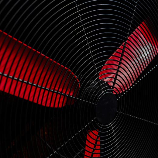 SB Evaps Evaporative Cooler Medium Size, Fan Blades Close Up