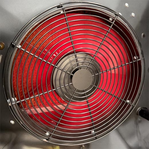 Close up SB Evaps Evaporative Cooler, back view